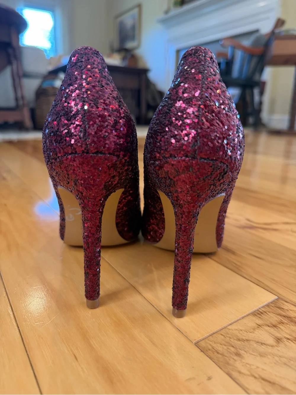 Charles by Charles David Pact Pink Glitter Stiletto Heels Pumps Size 6M